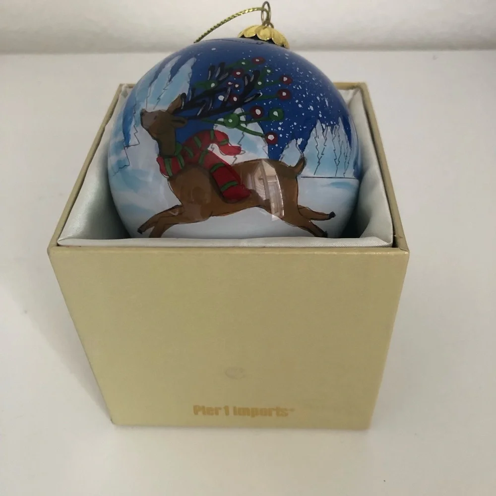 🎄 Pier 1 Imports 2018 Glass Blown Ornament